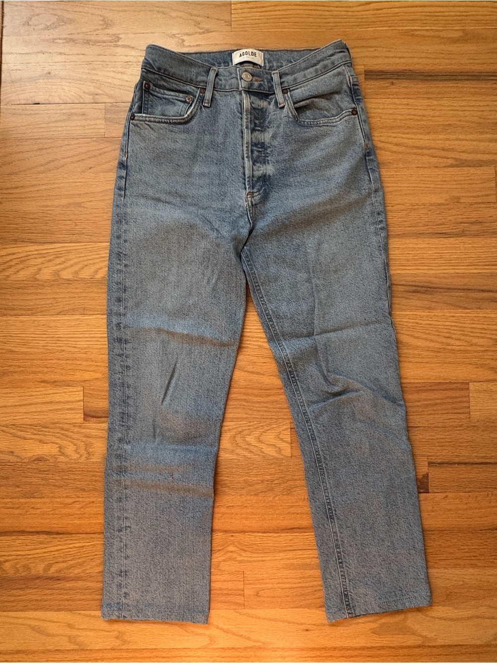 Agolde Riley High Rise Straight Crop Jeans 25 - Picture 2 of 7